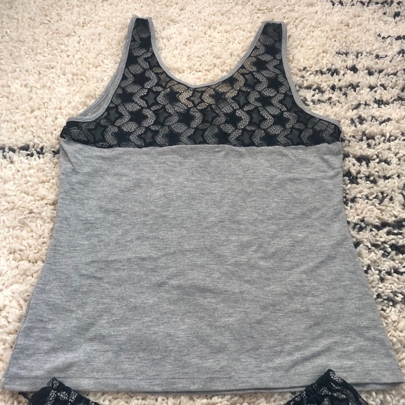 Star Lace + Soft Gray Tank and Shorts Lounge Set - Picture 6 of 7